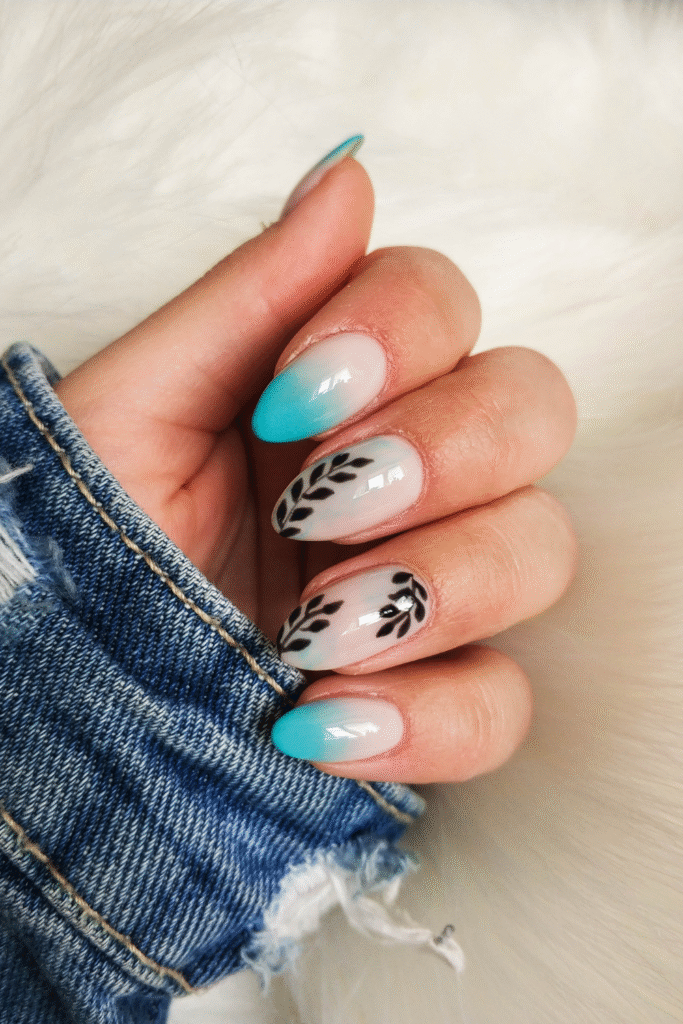 light summer nail colour, summer festival nails, nail sticker summer